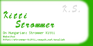 kitti strommer business card